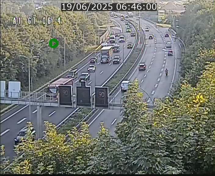 Traffic live webcam Luxembourg Hamm - A1 direction Sandweiler - BK 6.4