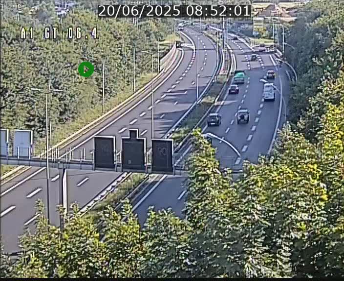 Traffic live webcam Luxembourg Hamm - A1 direction Sandweiler - BK 6.4