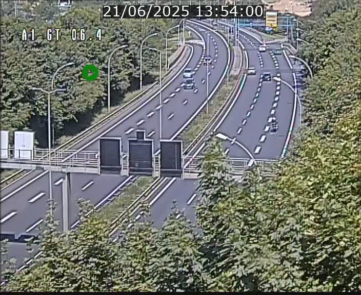 Traffic live webcam Luxembourg Hamm - A1 direction Sandweiler - BK 6.4