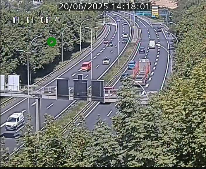 Traffic live webcam Luxembourg Hamm - A1 direction Sandweiler - BK 6.4