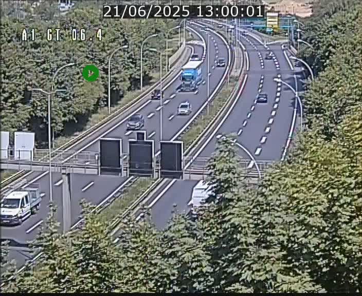 Traffic live webcam Luxembourg Hamm - A1 direction Sandweiler - BK 6.4