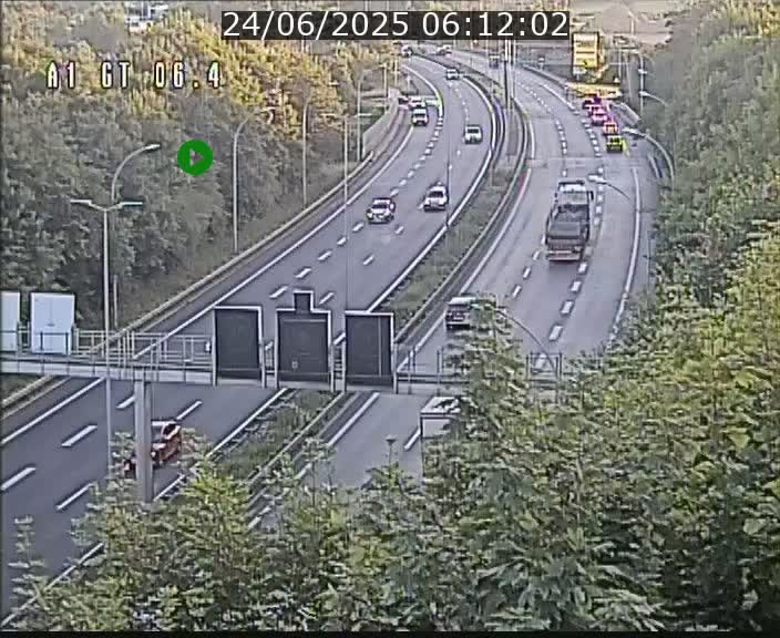 Traffic live webcam Luxembourg Hamm - A1 direction Sandweiler - BK 6.4