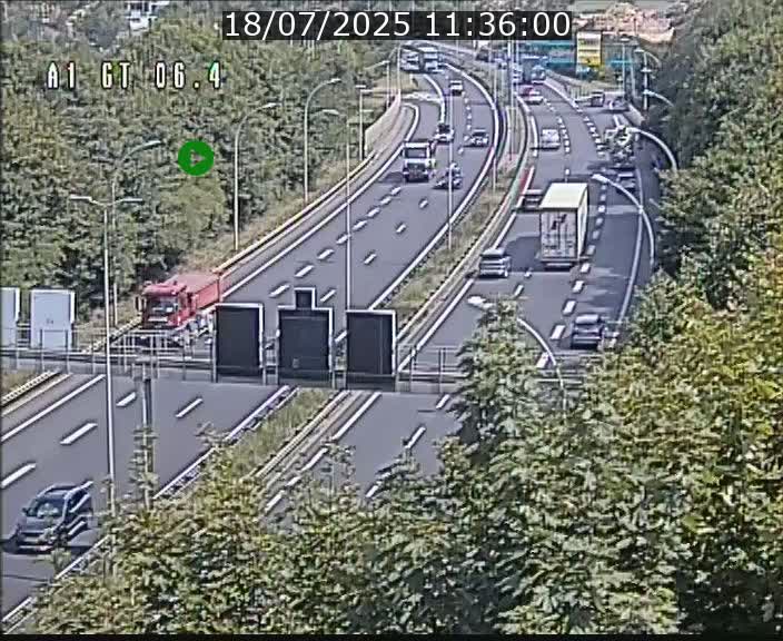 Traffic live webcam Luxembourg Hamm - A1 direction Sandweiler - BK 6.4