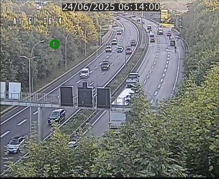 Traffic live webcam Luxembourg Hamm - A1 direction Sandweiler - BK 6.4