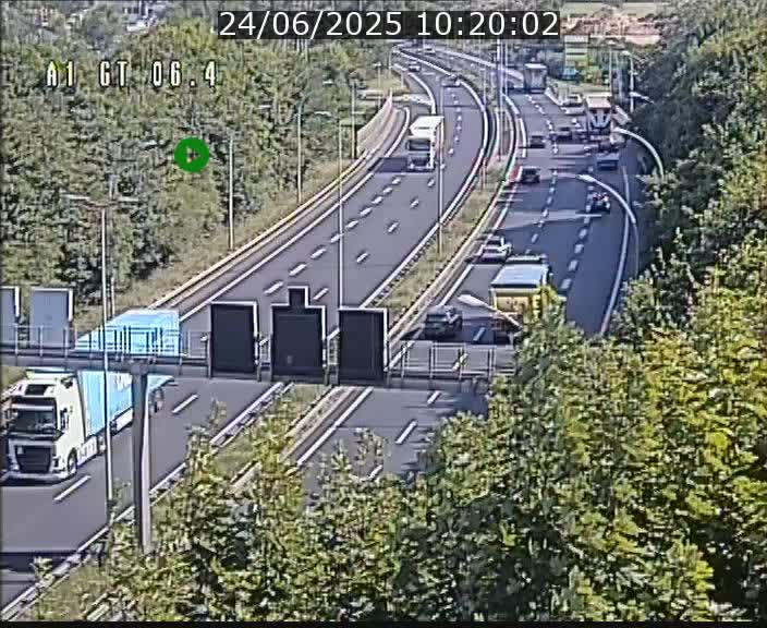 Traffic live webcam Luxembourg Hamm - A1 direction Sandweiler - BK 6.4