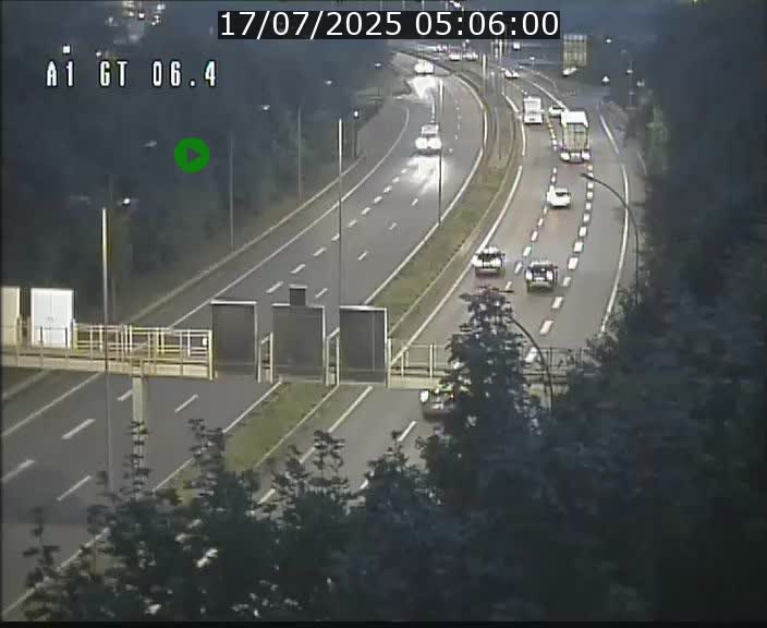 Traffic live webcam Luxembourg Hamm - A1 direction Sandweiler - BK 6.4