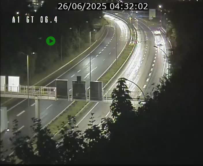 Traffic live webcam Luxembourg Hamm - A1 direction Sandweiler - BK 6.4
