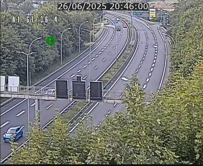 Traffic live webcam Luxembourg Hamm - A1 direction Sandweiler - BK 6.4