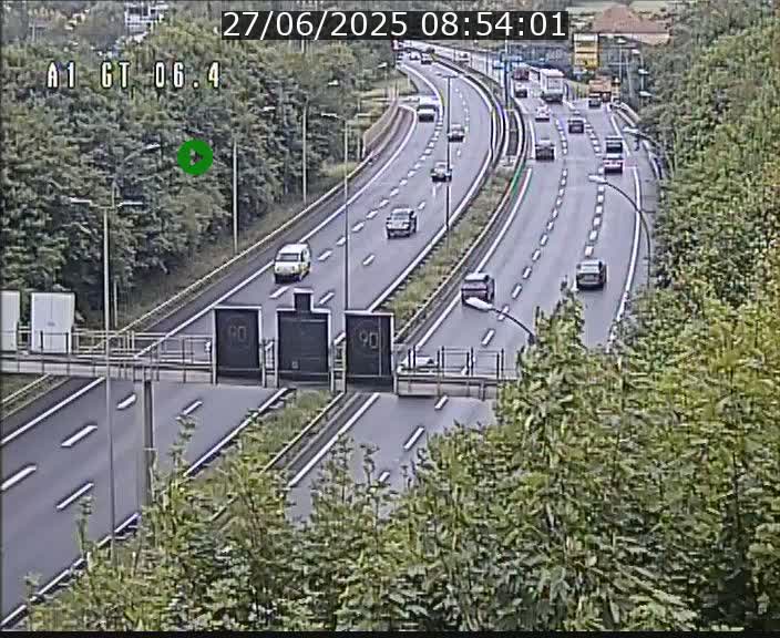 Traffic live webcam Luxembourg Hamm - A1 direction Sandweiler - BK 6.4