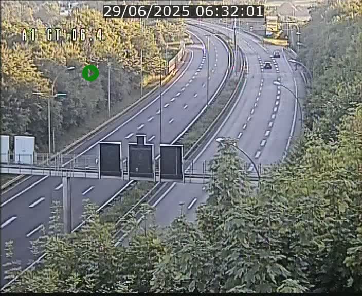 Traffic live webcam Luxembourg Hamm - A1 direction Sandweiler - BK 6.4