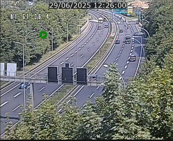 Traffic live webcam Luxembourg Hamm - A1 direction Sandweiler - BK 6.4