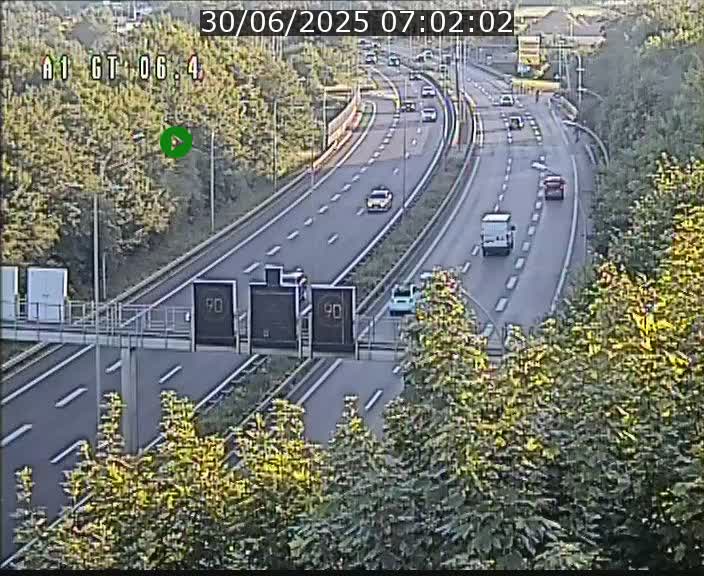 Traffic live webcam Luxembourg Hamm - A1 direction Sandweiler - BK 6.4