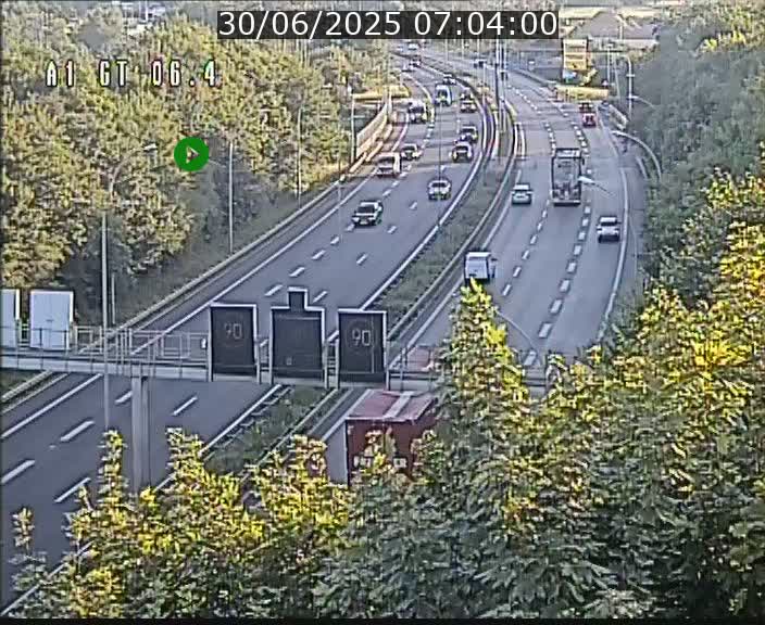 Traffic live webcam Luxembourg Hamm - A1 direction Sandweiler - BK 6.4