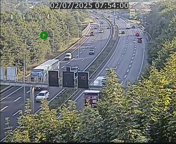 Traffic live webcam Luxembourg Hamm - A1 direction Sandweiler - BK 6.4