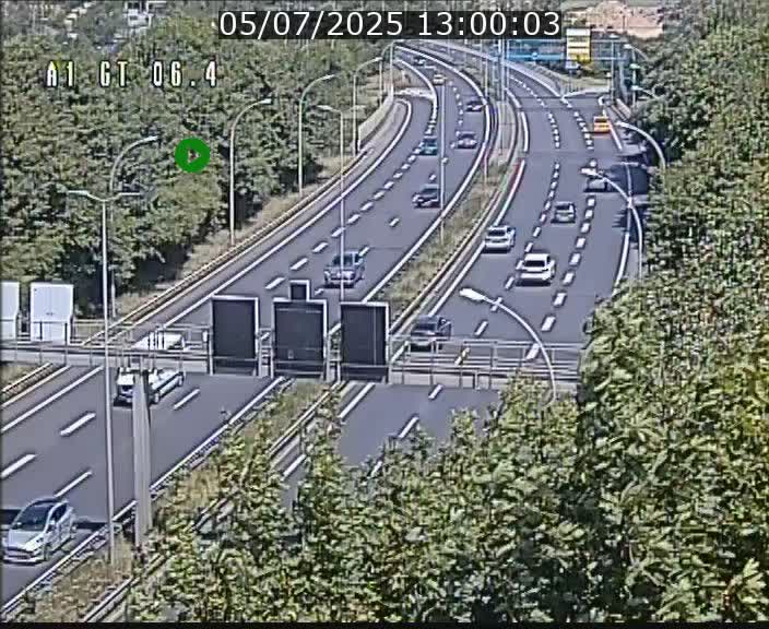 Traffic live webcam Luxembourg Hamm - A1 direction Sandweiler - BK 6.4