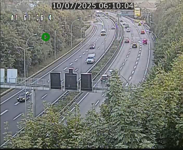 Traffic live webcam Luxembourg Hamm - A1 direction Sandweiler - BK 6.4