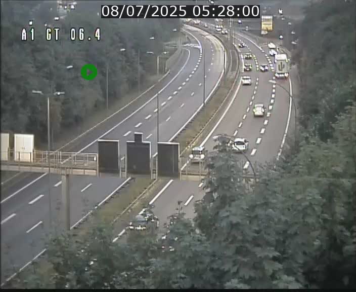 Traffic live webcam Luxembourg Hamm - A1 direction Sandweiler - BK 6.4