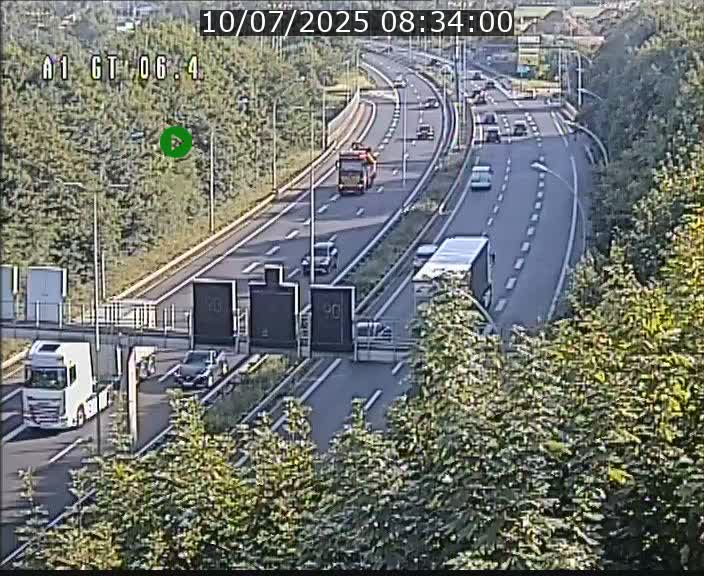 Traffic live webcam Luxembourg Hamm - A1 direction Sandweiler - BK 6.4