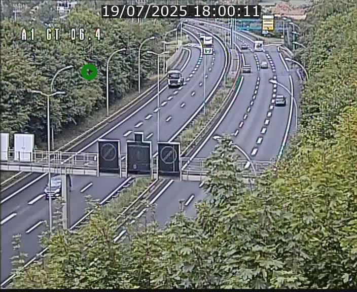 Traffic live webcam Luxembourg Hamm - A1 direction Sandweiler - BK 6.4