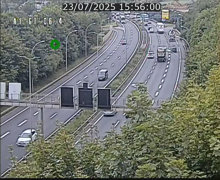 Traffic live webcam Luxembourg Hamm - A1 direction Sandweiler - BK 6.4