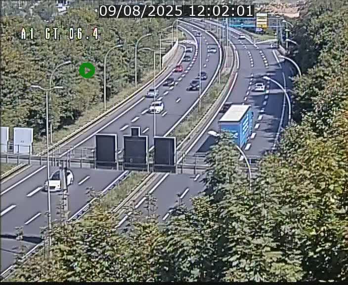 Traffic live webcam Luxembourg Hamm - A1 direction Sandweiler - BK 6.4