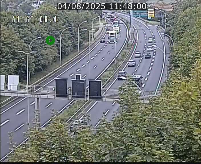 Traffic live webcam Luxembourg Hamm - A1 direction Sandweiler - BK 6.4