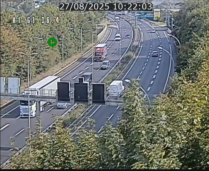 Traffic live webcam Luxembourg Hamm - A1 direction Sandweiler - BK 6.4