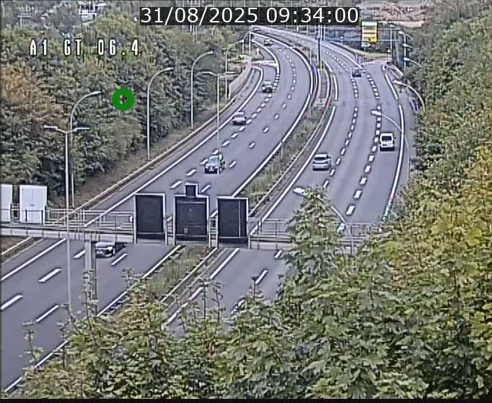 Traffic live webcam Luxembourg Hamm - A1 direction Sandweiler - BK 6.4