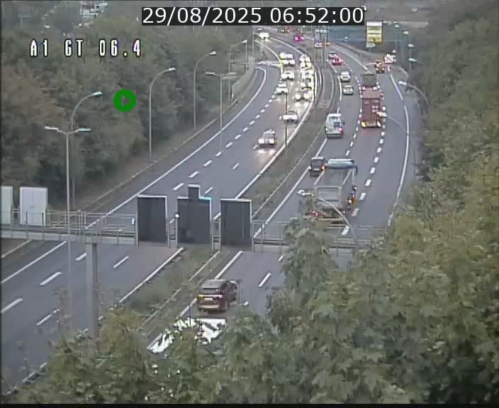 Traffic live webcam Luxembourg Hamm - A1 direction Sandweiler - BK 6.4