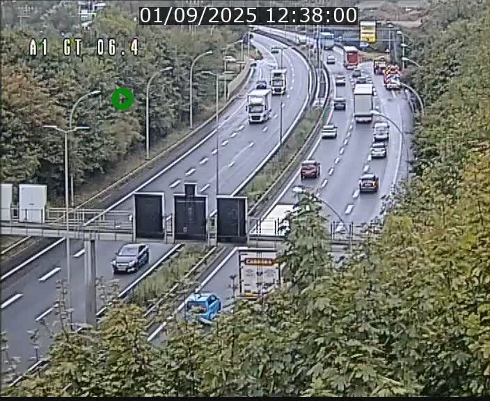 Traffic live webcam Luxembourg Hamm - A1 direction Sandweiler - BK 6.4