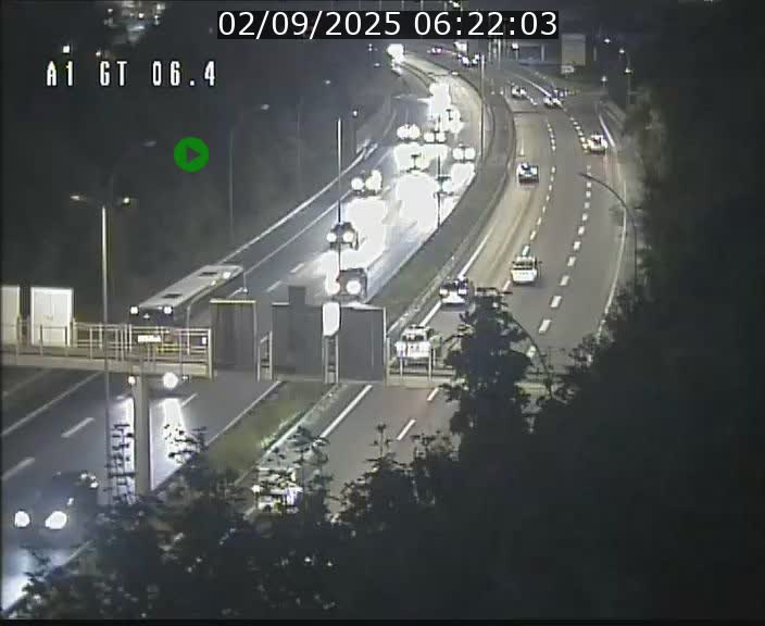 Traffic live webcam Luxembourg Hamm - A1 direction Sandweiler - BK 6.4