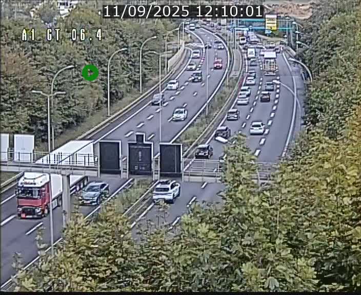 Traffic live webcam Luxembourg Hamm - A1 direction Sandweiler - BK 6.4
