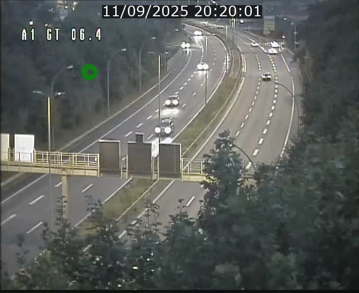 Traffic live webcam Luxembourg Hamm - A1 direction Sandweiler - BK 6.4