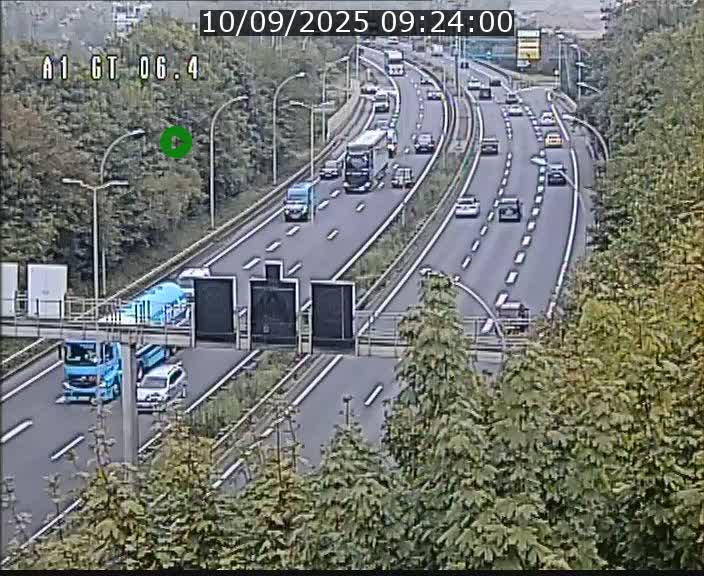 Traffic live webcam Luxembourg Hamm - A1 direction Sandweiler - BK 6.4