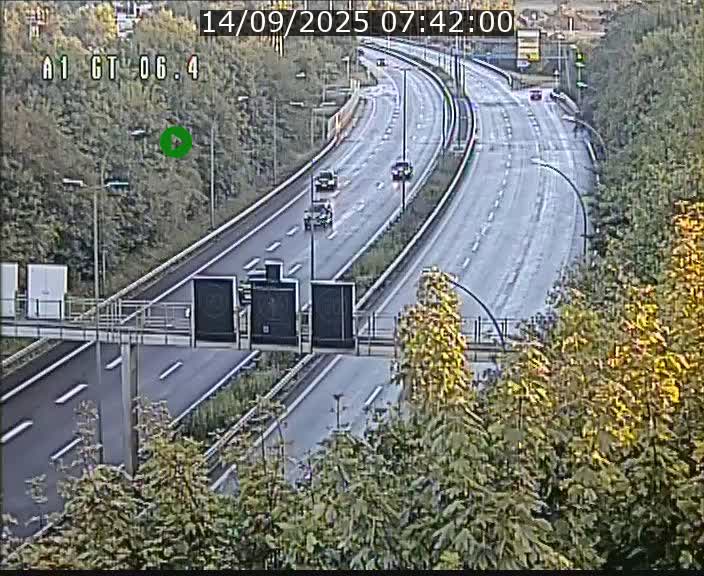 Traffic live webcam Luxembourg Hamm - A1 direction Sandweiler - BK 6.4