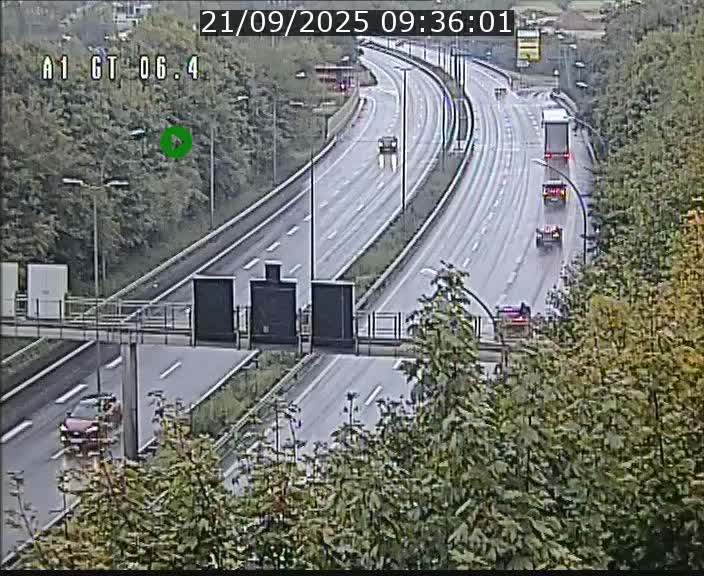 Traffic live webcam Luxembourg Hamm - A1 direction Sandweiler - BK 6.4