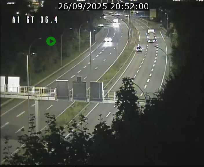 Traffic live webcam Luxembourg Hamm - A1 direction Sandweiler - BK 6.4