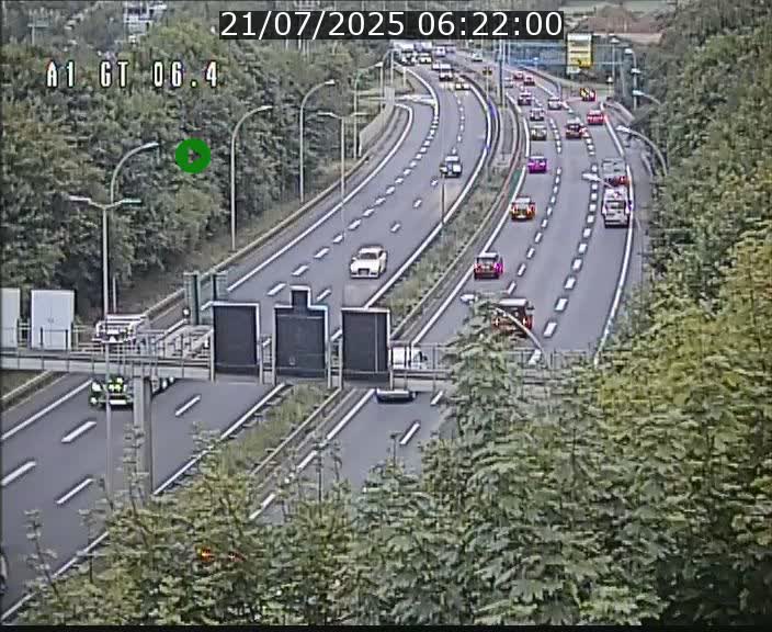 Traffic live webcam Luxembourg Hamm - A1 direction Sandweiler - BK 6.4