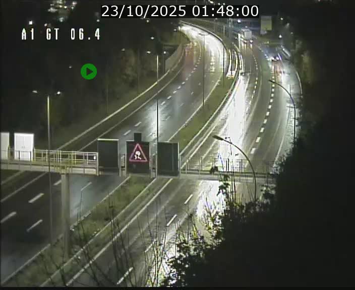 Traffic live webcam Luxembourg Hamm - A1 direction Sandweiler - BK 6.4