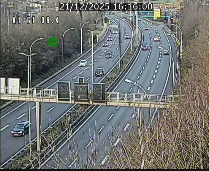 Traffic live webcam Luxembourg Hamm - A1 direction Sandweiler - BK 6.4