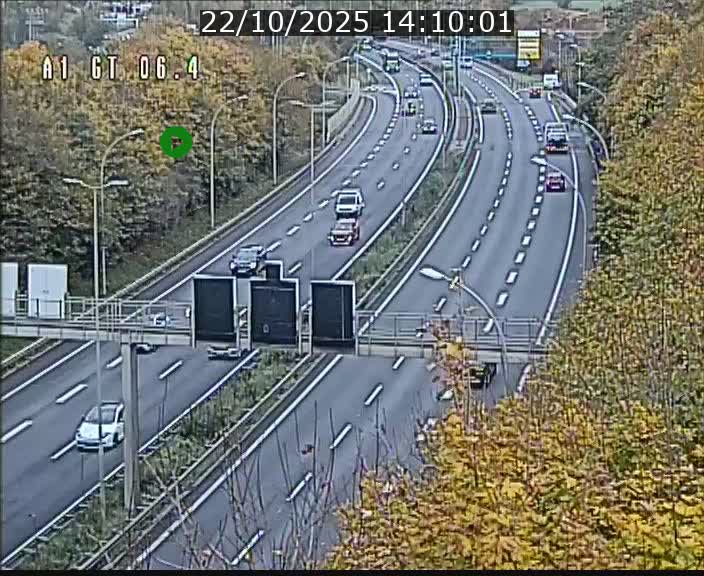 Traffic live webcam Luxembourg Hamm - A1 direction Sandweiler - BK 6.4