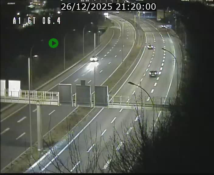 Traffic live webcam Luxembourg Hamm - A1 direction Sandweiler - BK 6.4