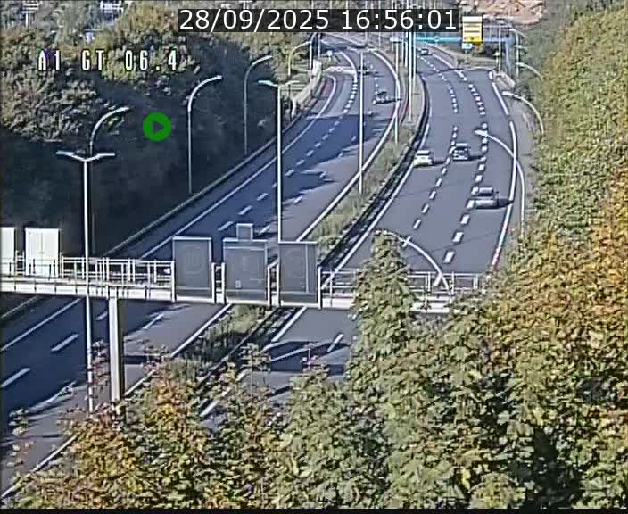 Traffic live webcam Luxembourg Hamm - A1 direction Sandweiler - BK 6.4