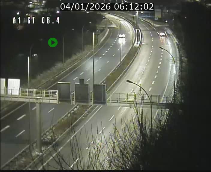 Traffic live webcam Luxembourg Hamm - A1 direction Sandweiler - BK 6.4