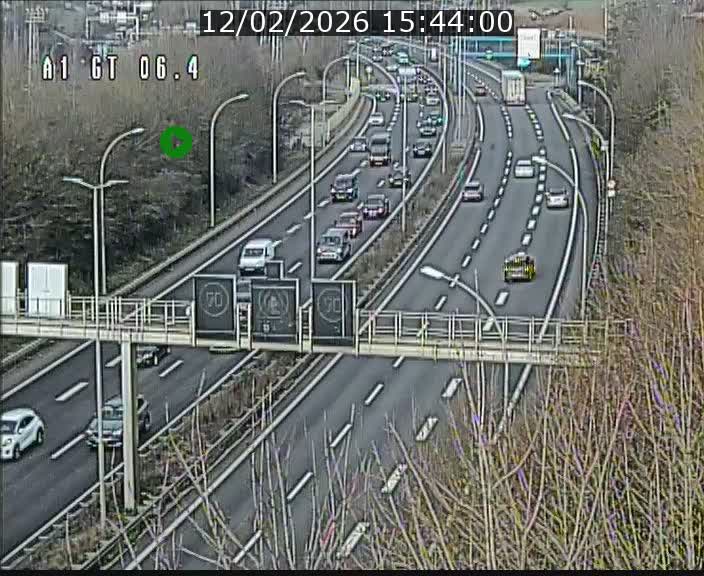 Traffic live webcam Luxembourg Hamm - A1 direction Sandweiler - BK 6.4