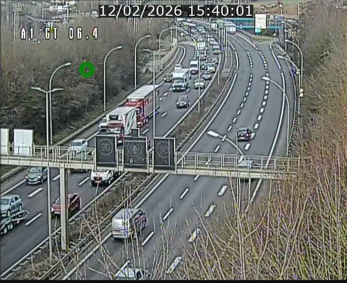 <h2>Traffic live webcam Luxembourg Hamm - A1 direction Sandweiler - BK 6.4</h2>