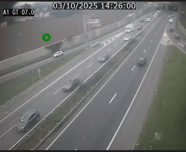 <h2>Traffic live webcam Luxembourg Cents - A1 direction Kirchberg - BK 7</h2>