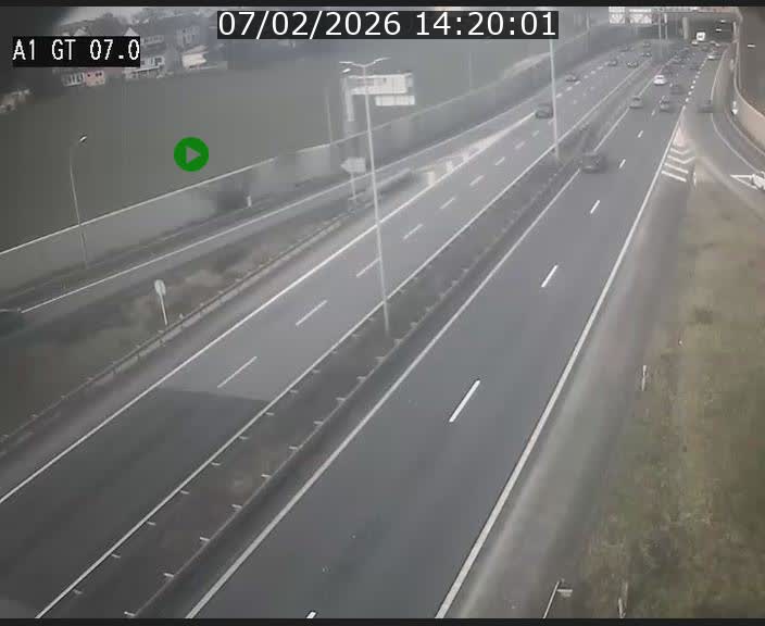 Traffic live webcam Luxembourg Cents - A1 direction Kirchberg - BK 7