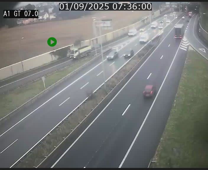 <h2>Traffic live webcam Luxembourg Cents - A1 direction Kirchberg - BK 7</h2>