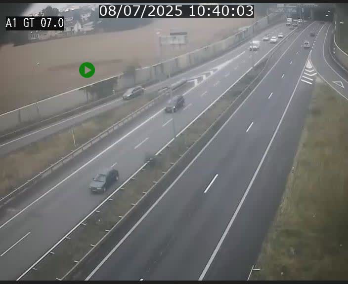 Traffic live webcam Luxembourg Cents - A1 direction Kirchberg - BK 7